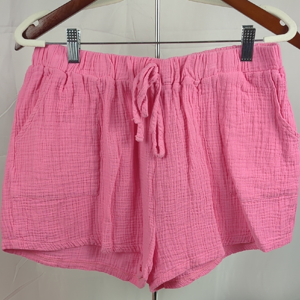 SHEIN High Waist Pink Textured Shorts